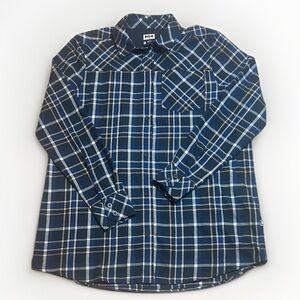 Helly Hansen Blue and White Plaid Light Flannel Shirt sz L Regular